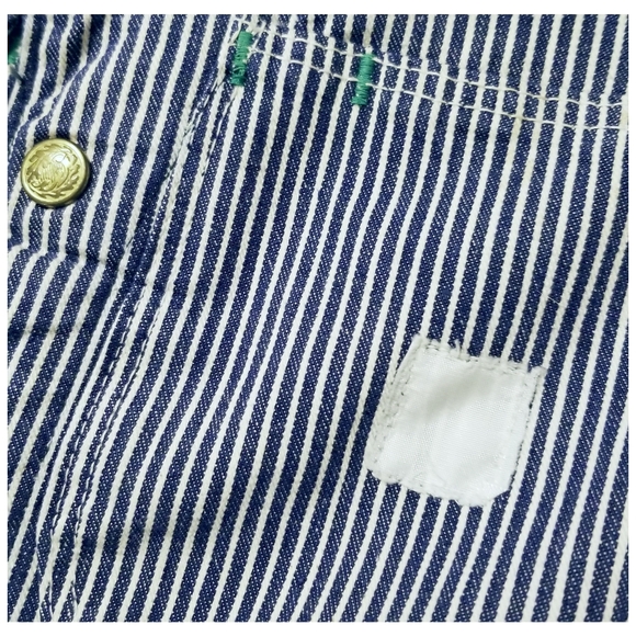☆☆TRUE VINTAGE☆☆1960's HICKORY STRIPE SELVEDGE COVERALLS‐ 30"x30" - Picture 8 of 11